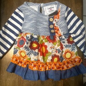 Counting Daisies Dress Baby Girls 6m Multicolor